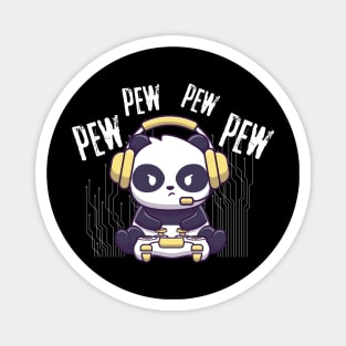 Gaming Panda Pew Pew Video Game Addict Magnet